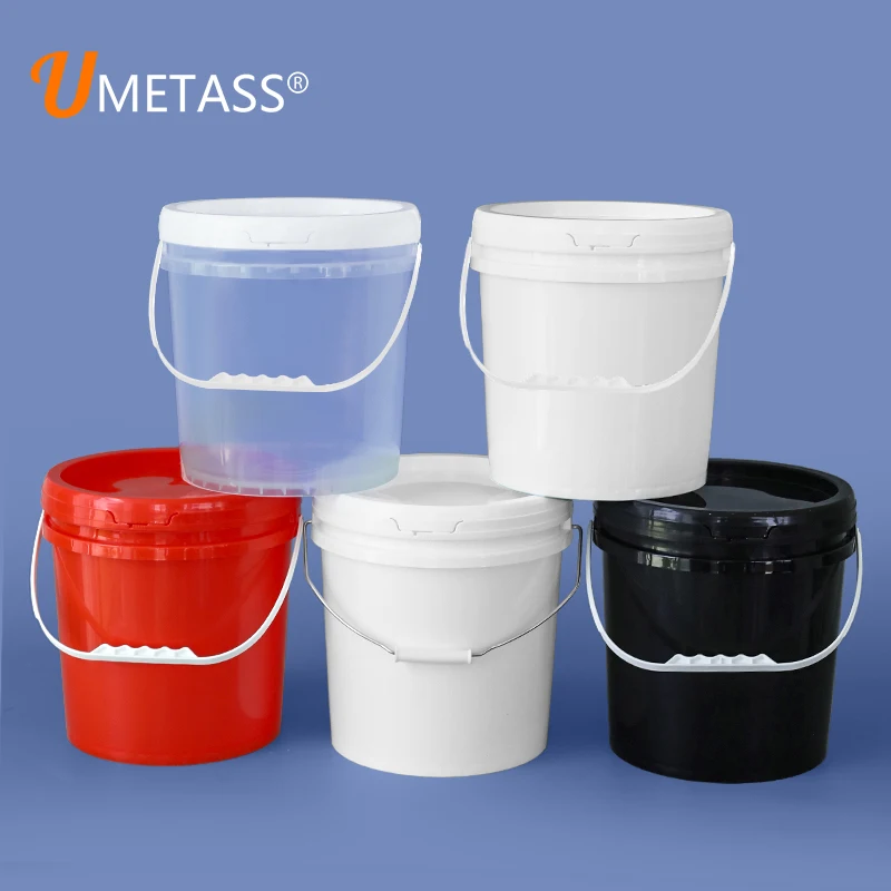 10L Halloween Candy Round Plastic Bucket with Handle Thicken Food Grade Storage Container Chemical industry packaging Pail 1Pcs