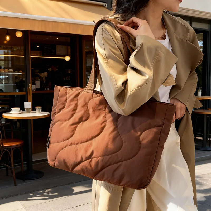 Large Capacity Laptop Tote Bag 13.3 14 15 Inch Versatile Handbag for Women Commuting Bag Messenger Shoulder Bag Multiple Pockets