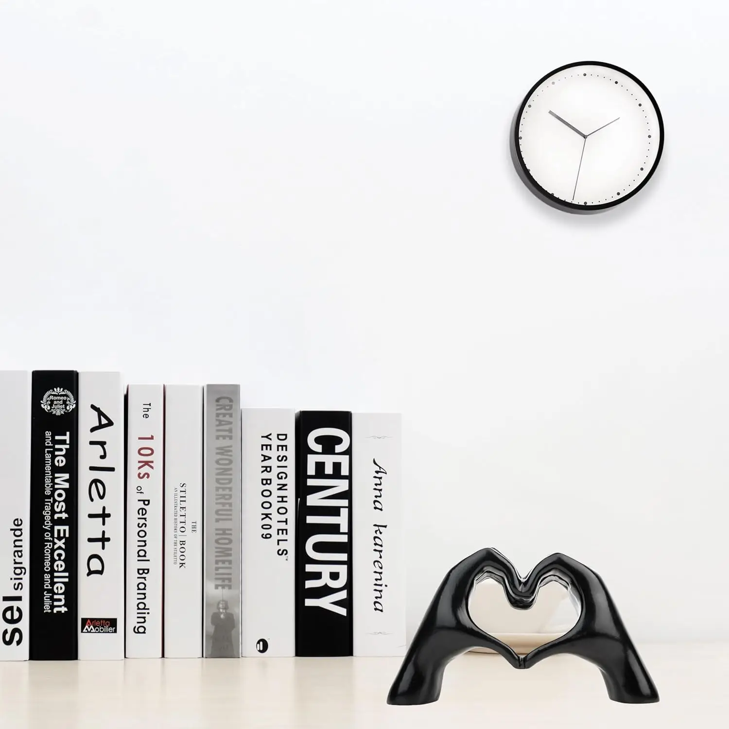 Small Heart Hands Sculpture Decor for Living Room Bedroom Bookshelf Coffe Table and Office Display