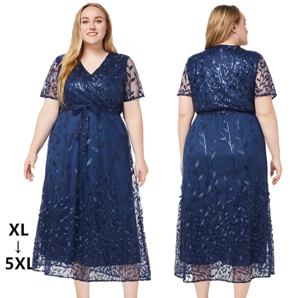 

New Red Evening Party Prom Wedding Guest Dress Birthday Dresses Luxury 2025 Sequins Long Robe Lady Summer Wear Plus Size Clothes