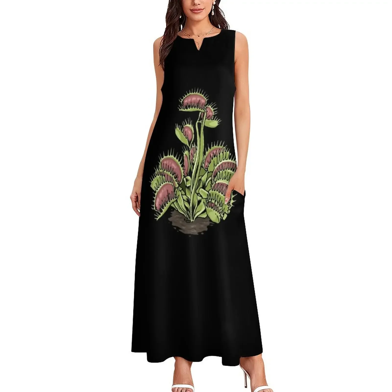 Venus piège à mouches t-shirt plante carnivoureuse chemise pichet d'eau robe longue robe de soirée de luxe pour femmes