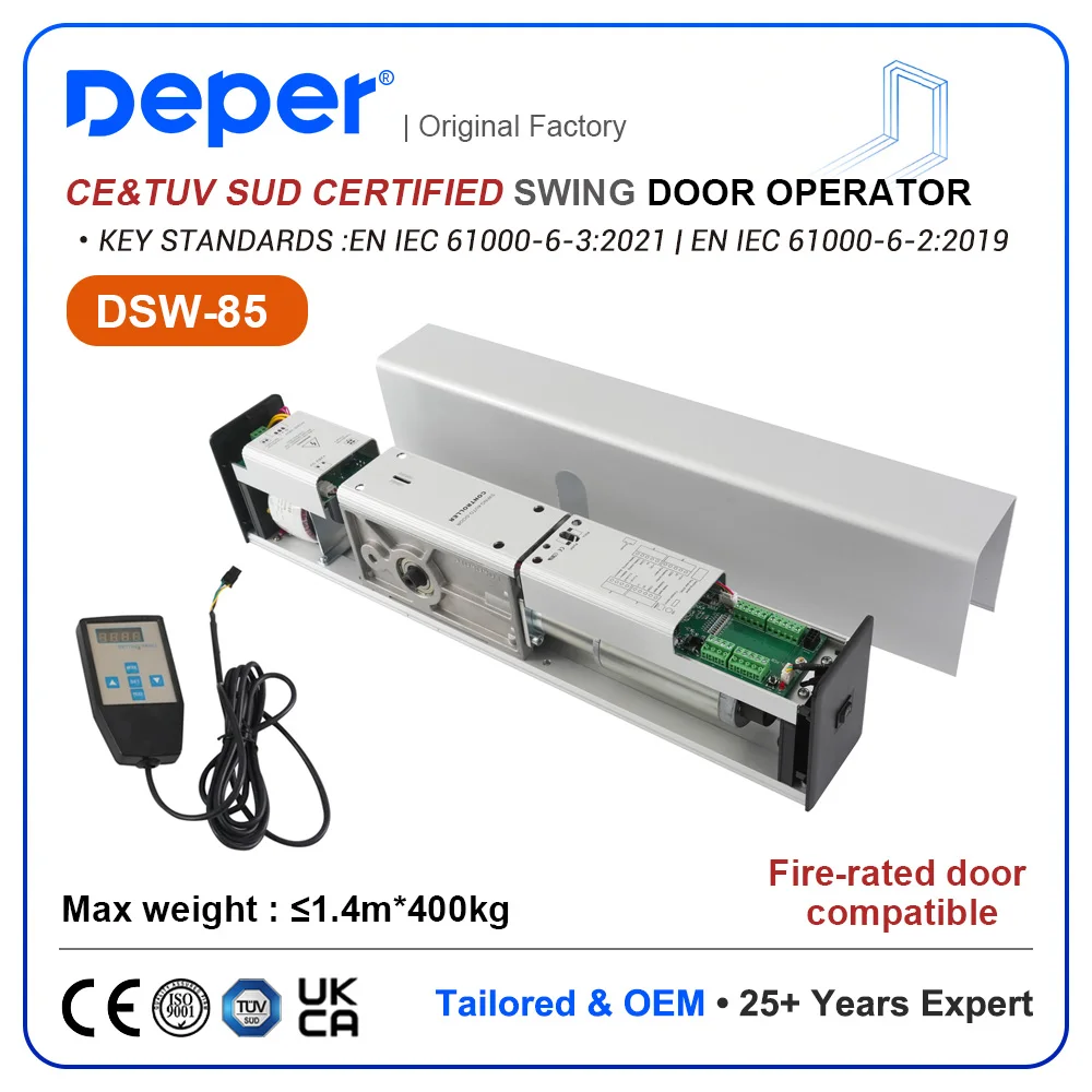 Intelligent 400Kg Automatic Swing Door Closer/Opener Remote Control Motor with Spring Return for Storefront Commercial Use