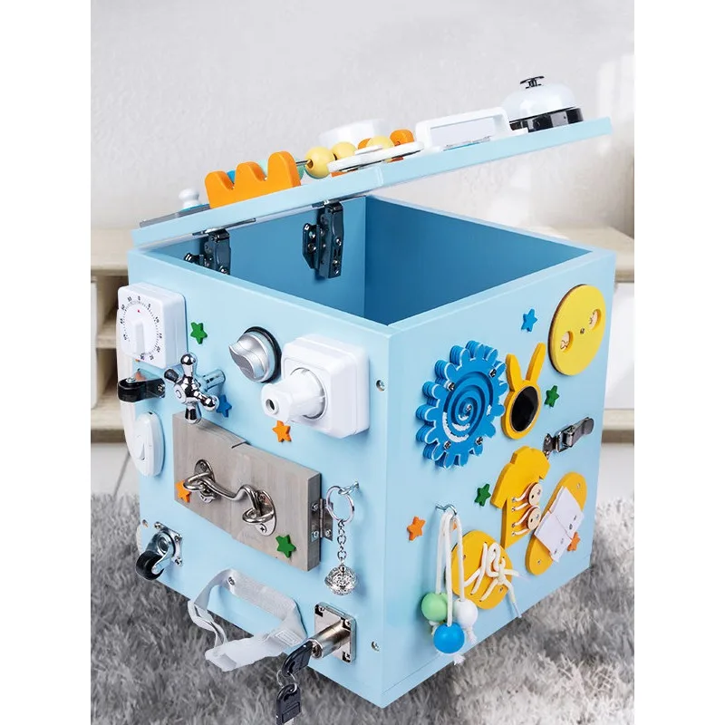 Puzzle Montessori Busy Board House Box House 1 Half 2-3 Years Old Gift Multi-functional Toy