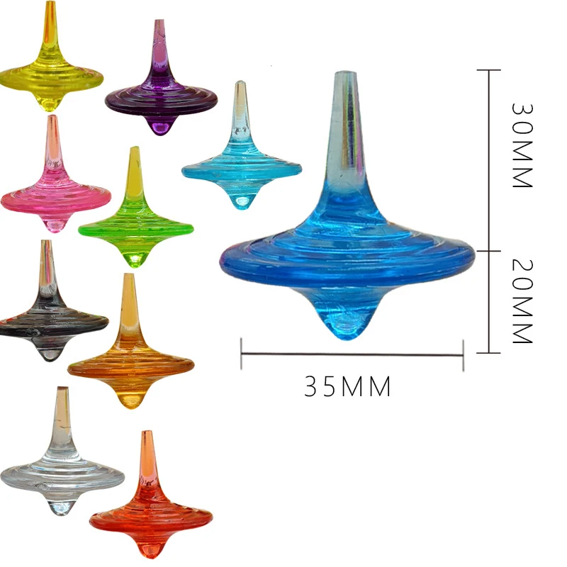 10 ピース/バッグ指先回転小型ジャイロスピニング回転トップスおもちゃ教育圧力リリーフ玩具子供のデスクトップのおもちゃ