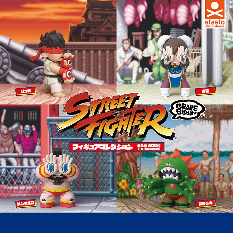 

Bandai Japan STASTO Hellcat X Fighter Gashapon Capsule Toy Chun Li Action Figure Mini Model Collectible Set