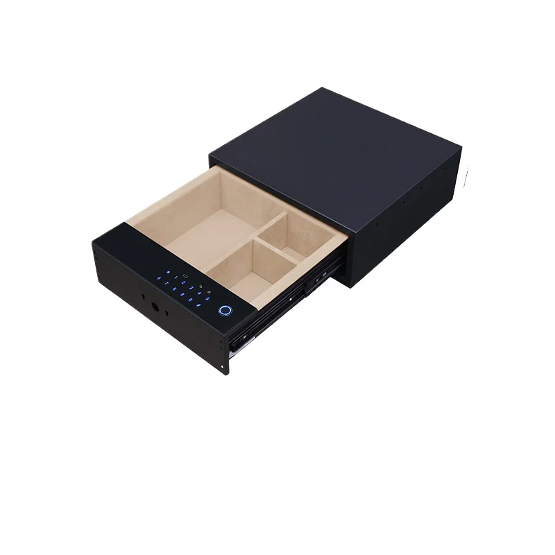 Drawer all-steel safe, wardrobe embedded, hidden fingerprint password, anti-theft