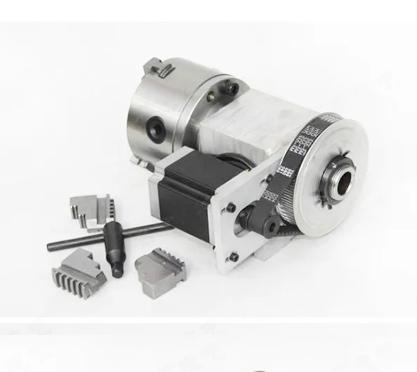 4th Axis Rotary Table CNC Router Rotational Axis A Axis For The Engraving Machine 100mm Chuck Hollow Shaft