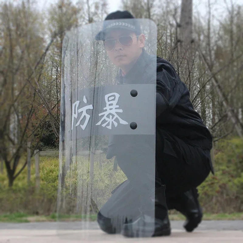 Riot Shield Security Handheld Transparent PC  Square/Round Shield Campus Shield