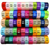 6/10/15/20/25/40/50mm Satin Ribbons DIY Crafts Supplies Wine Red Orange Yellow Green Blue Purple Black Gray Gold White Ribbons