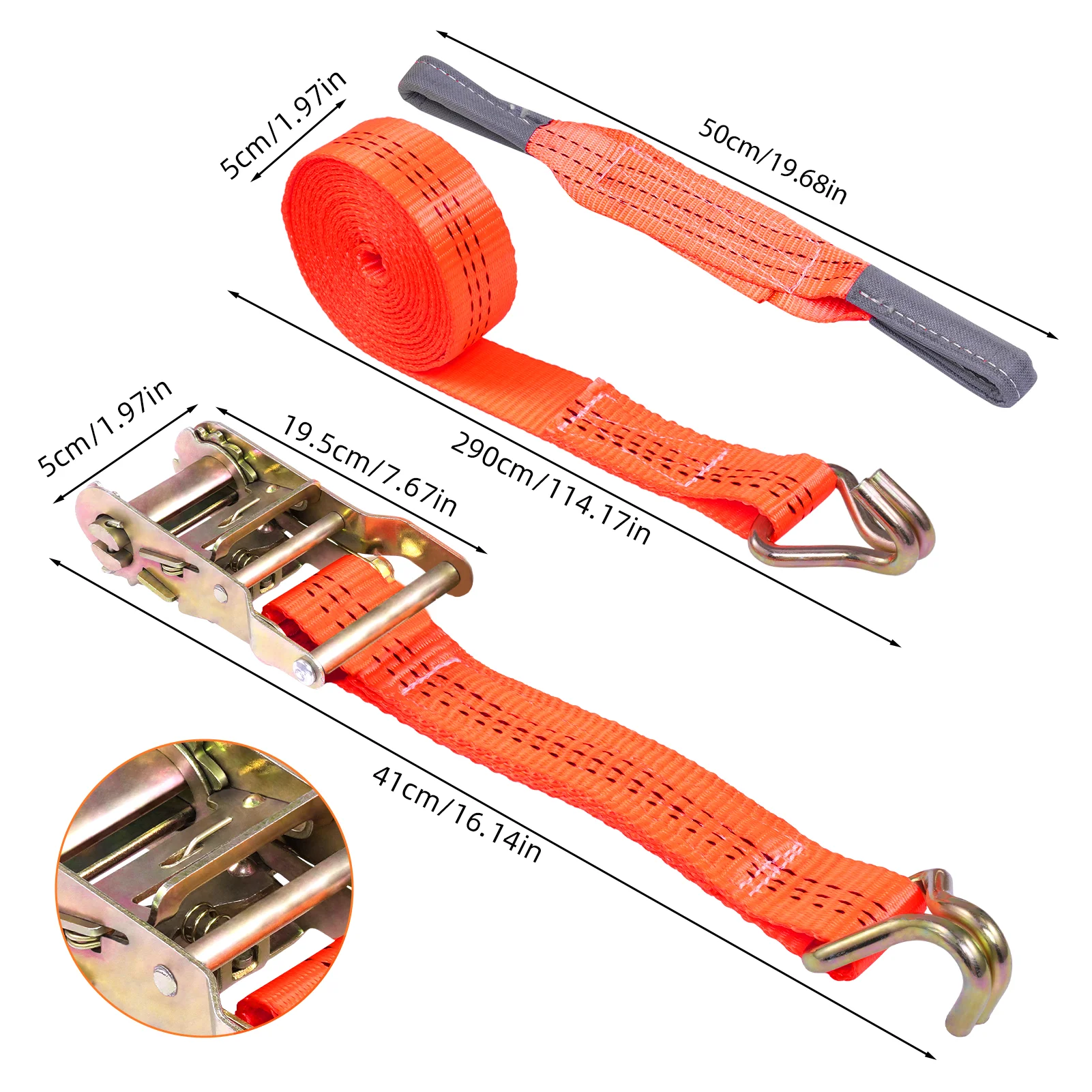 4 stks/set Auto Transportband Bandjes Auto Band Ratel Vastzetbanden Kit Auto Wiel Bevestigingsriem Auto Slepen Band voor Auto Vrachtwagen