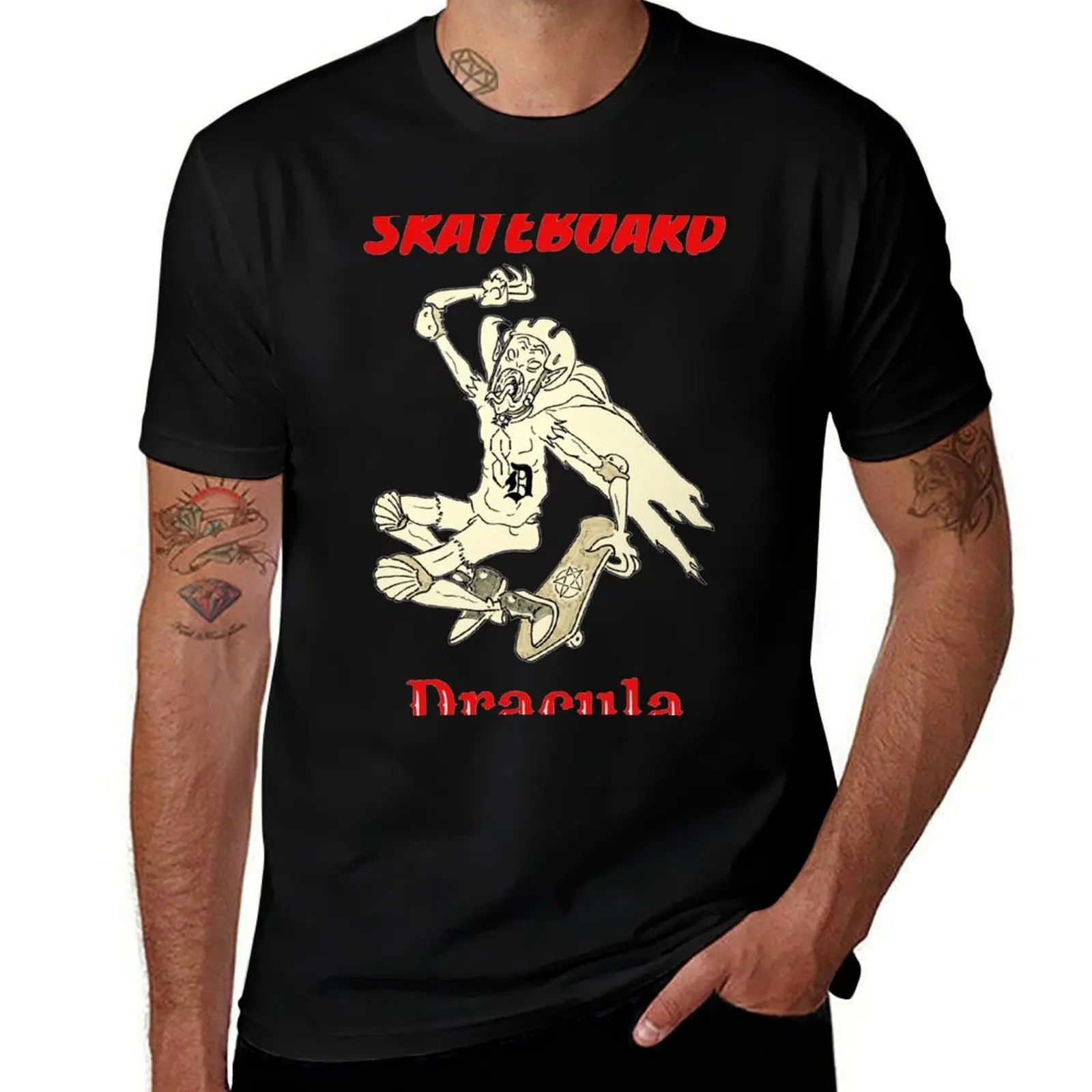 

Skateboard Dracula T-Shirt valentines clothes shirts graphic tee tshirts personalised vintage mens fashion