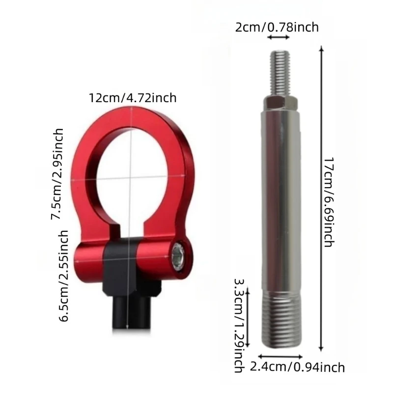 Car Accessories Fit for Kia Models Aluminum Alloy Tow Hook Dedicated Fit Durable Rust-Proof Enhance Towing Safety
