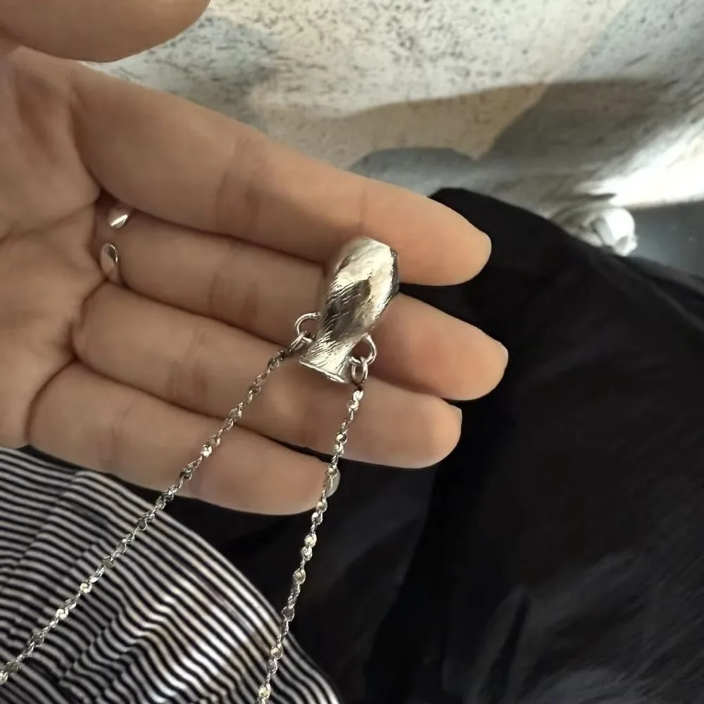 New Vintage Vase Pendant Silver Color DIY Hollow Vase Wearable Can Be Inserted Flower Insert Women Fashion