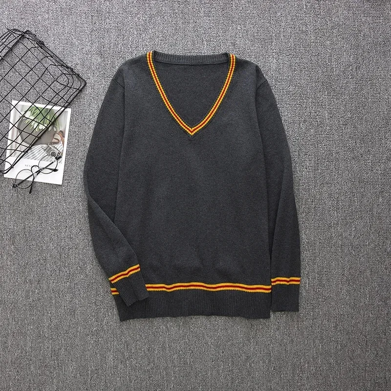 ♥ 2025 2024 nuevo Slytherin Ravenclaw Hufflepuff suéter de manga larga con cuello en V todo-fósforo ropa diaria Unisex Cosp ★ ☆ ly99