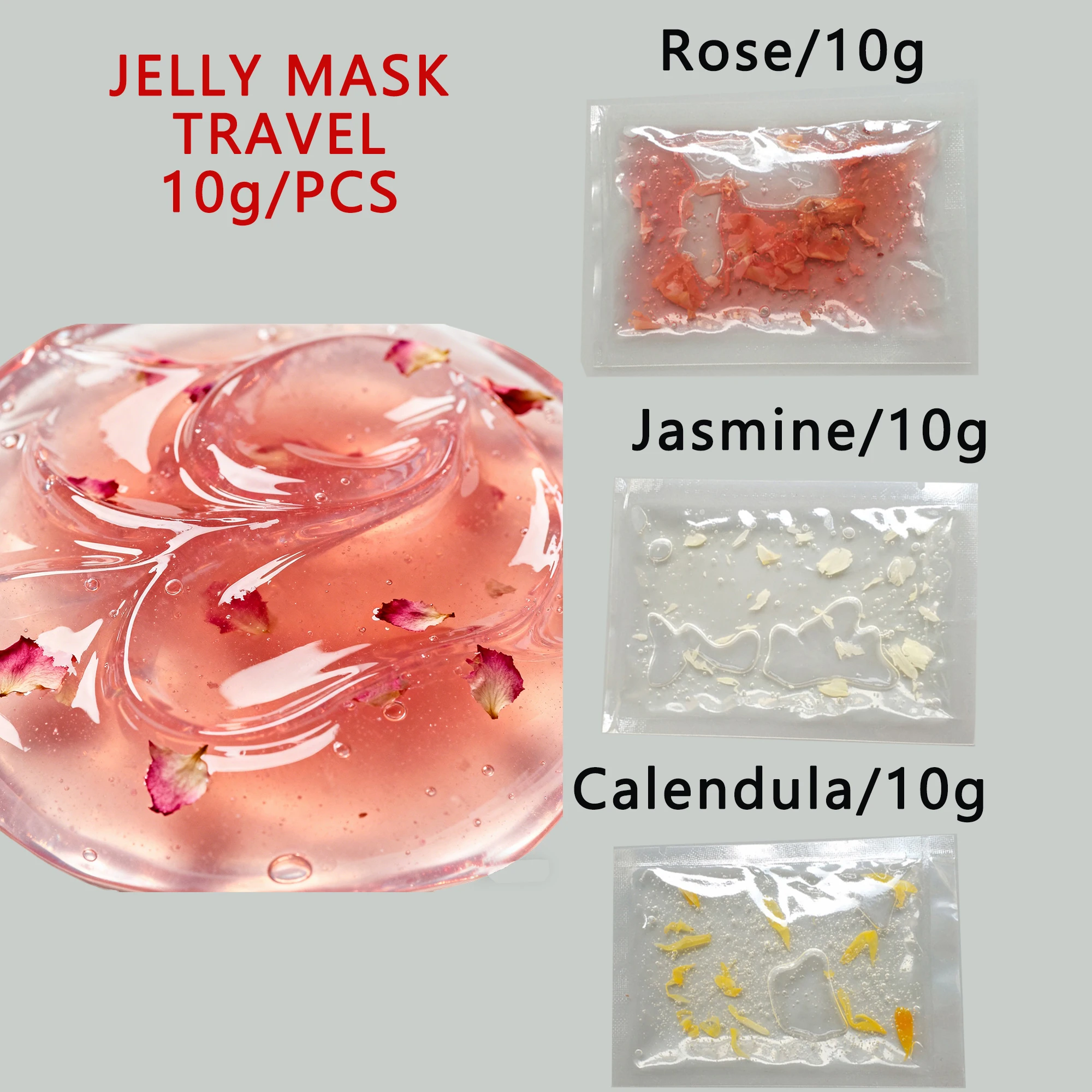 

10 г дорожная упаковка, гидро розовая желейная маска, маска для сна с календулой и жасмином, увлажняющая на ночь, укрепляющая, уход за лицом