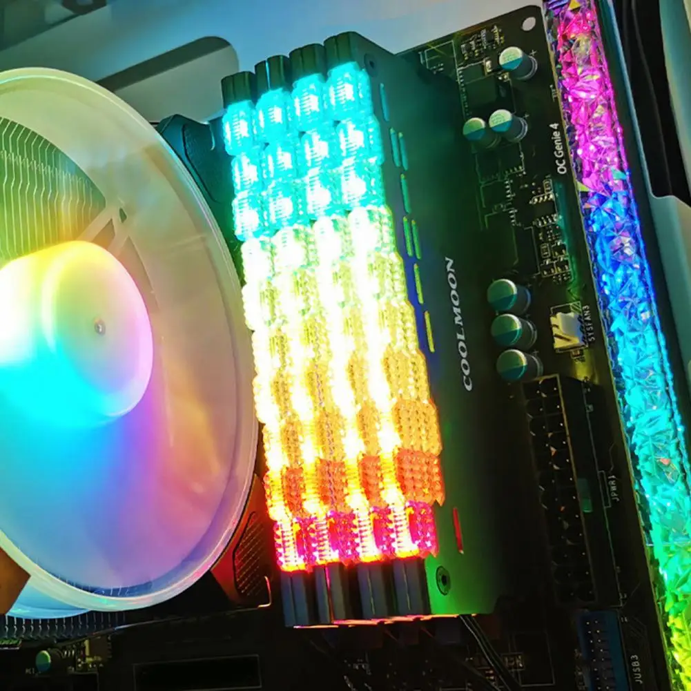1ชิ้น coolmoon Ra-2 RAM คูลเลอร์ประสิทธิภาพสูง5V armb หน่วยความจำโมดูลระบายความร้อนเอฟเฟกต์หน่วยความจำคอมพิวเตอร์เดสก์ท็อป