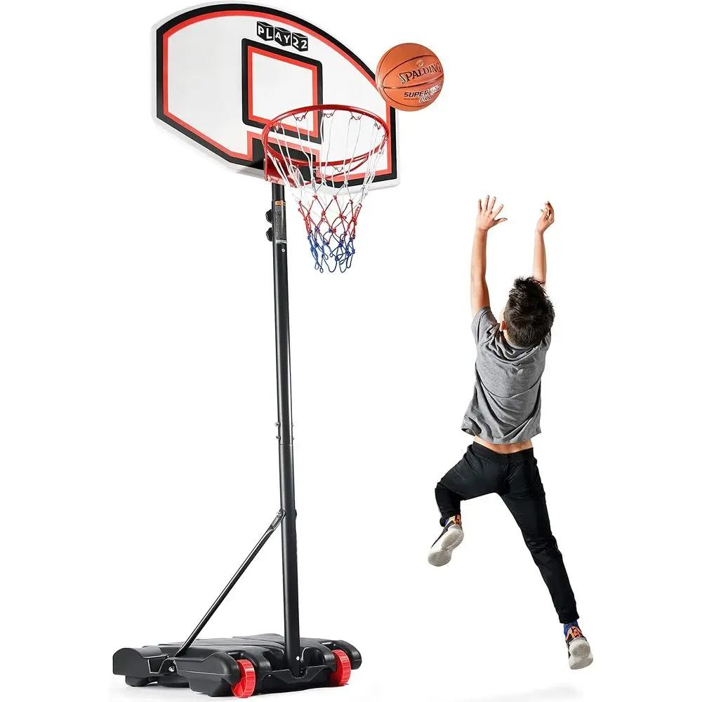 

Portable Basketball Hoop with Adjustable Height for Kids, Teens, and Adults - Ideal for Indoor and Outdoor Use