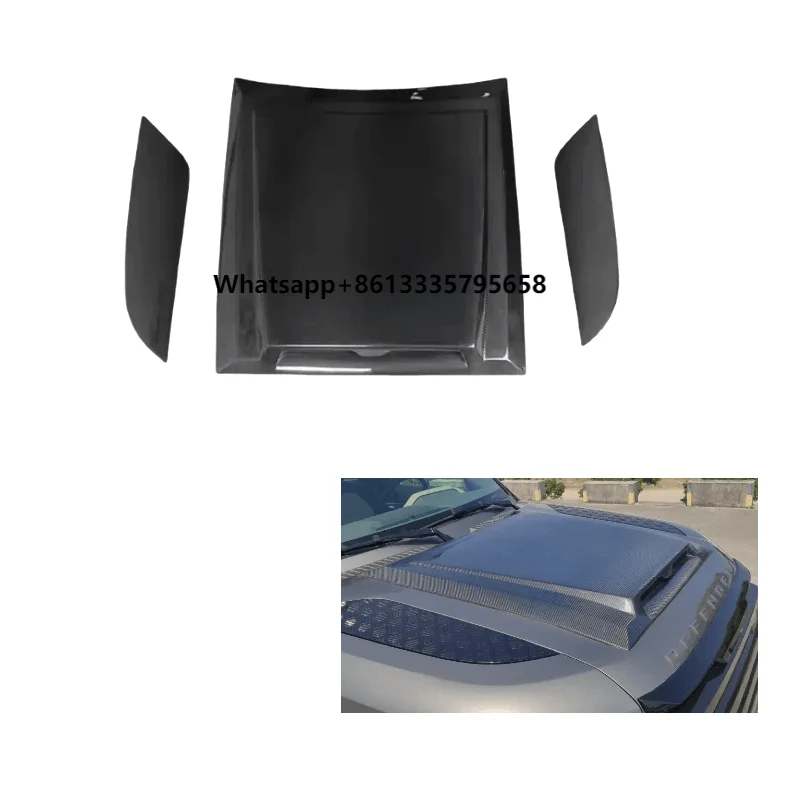 

Carbon Fiber Engine Cover Car Front Bonnet for Land Rover Defender 90 110 LM Style Small Engine Bonnet Hood Car Accessories
