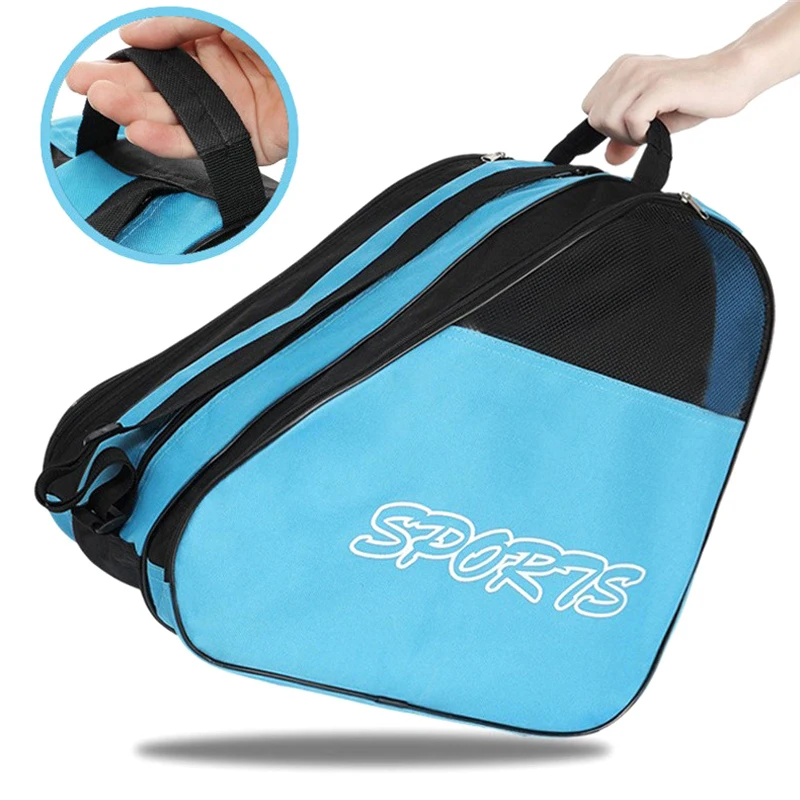 Bolsa portátil para patines, bolsa para patinaje sobre hielo de gran capacidad, bolsa transpirable para patines en línea para niños, bolsa de almacenamiento para patines, bolsa para zapatos de patinaje