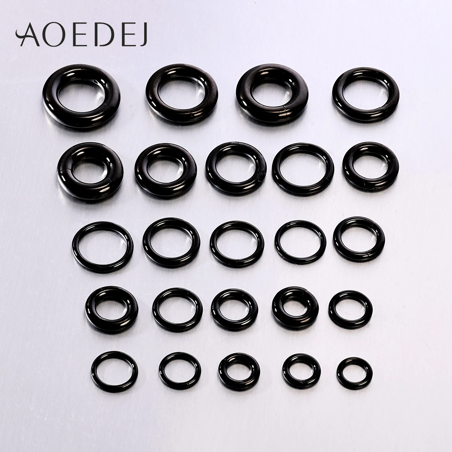 AOEDEJ 1 Piece 2/4/6/8/10/12G Stainless Steel Punk Round Large Ear Gauges Earring Black Ear Expander Nostril Cartilage Jewelry