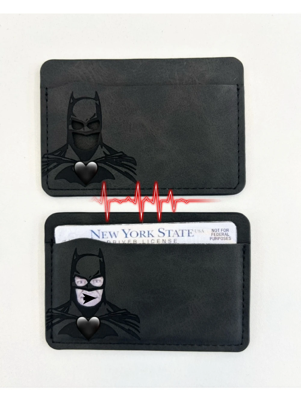 1 Leder Super-Anime Ausweiskartenhalter Personalisiertes Superhelden-Masken-Kartenetui Geschenk