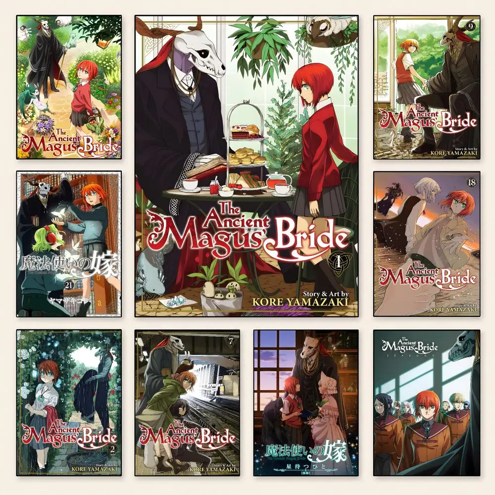 Anime The Ancient Magus' Bride Poster Poster Minimalist Decor HD SelfAdhesive Wall Art for Home Bedroom Gift Aesthetic Hanging