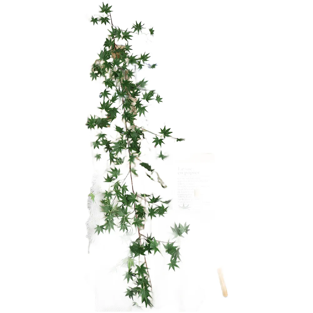 Autumn Themed Maple Leaf Vine 170cm Chicken Feet Detail Artificial Decor for Living Room Bar Red Green Orange Autumn