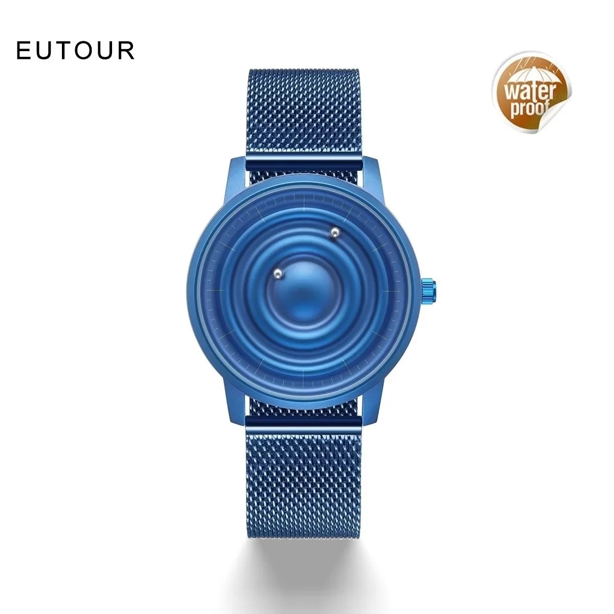 Eutour Blue Watches Men Luxury Magnetic Ball Quartz Watch Stainless Steel Mens Wristwatch Waterproof Fashion Couple Male Clock