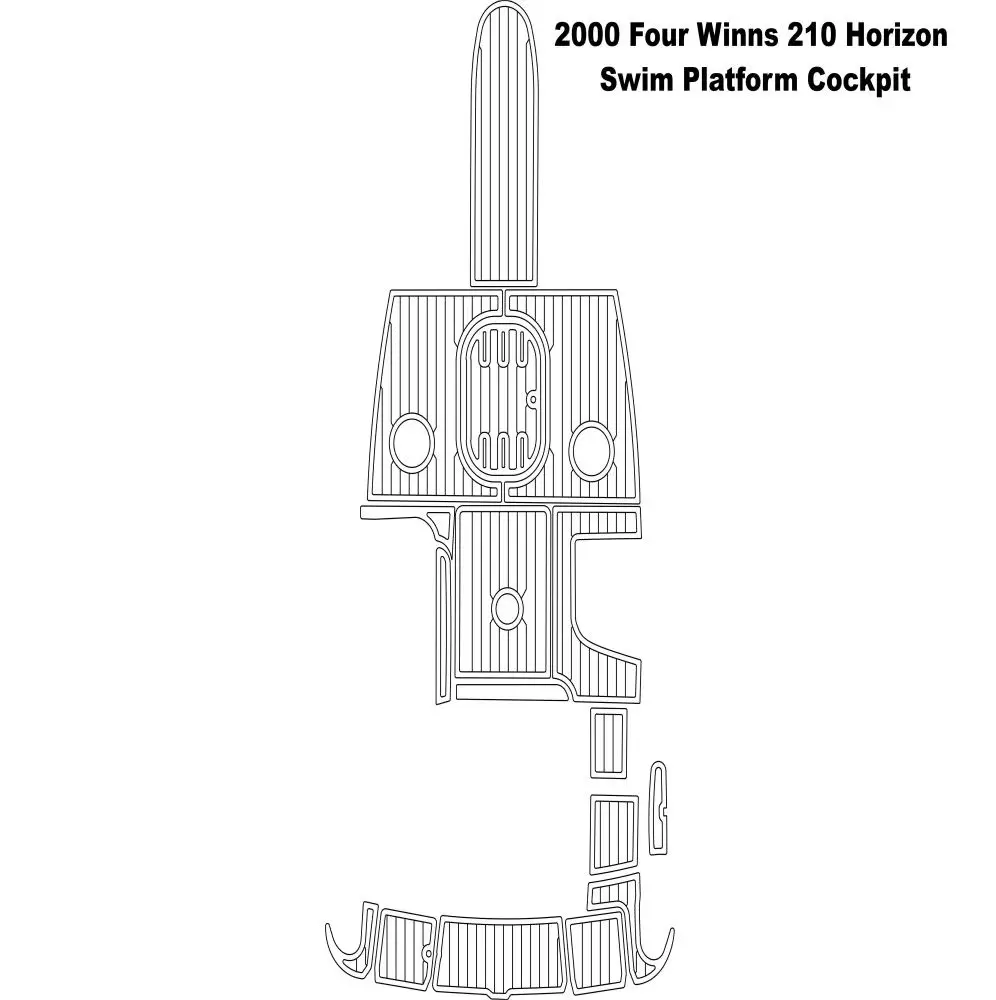 

2000 Four Winns 210 Horizon Swim Platform Cockpit Boat EVA Foam Teak Floor Pad
