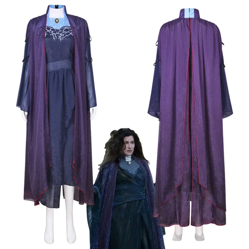 Mentor Agatha Harkness Cosplay Costume Dresses Halloween Party Outfits