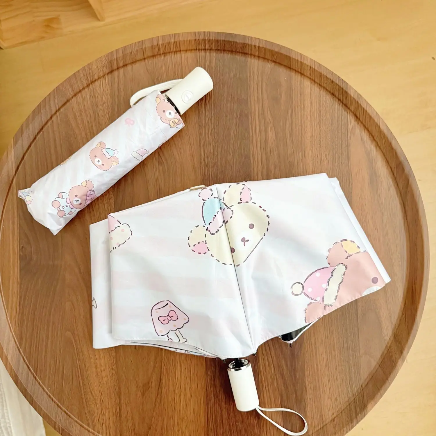Cartoon Automatic Umbrella Sunshade And Rainproof Black Glue Umbrella Foldable Convenient Sun Umbrella for All Weather view 3