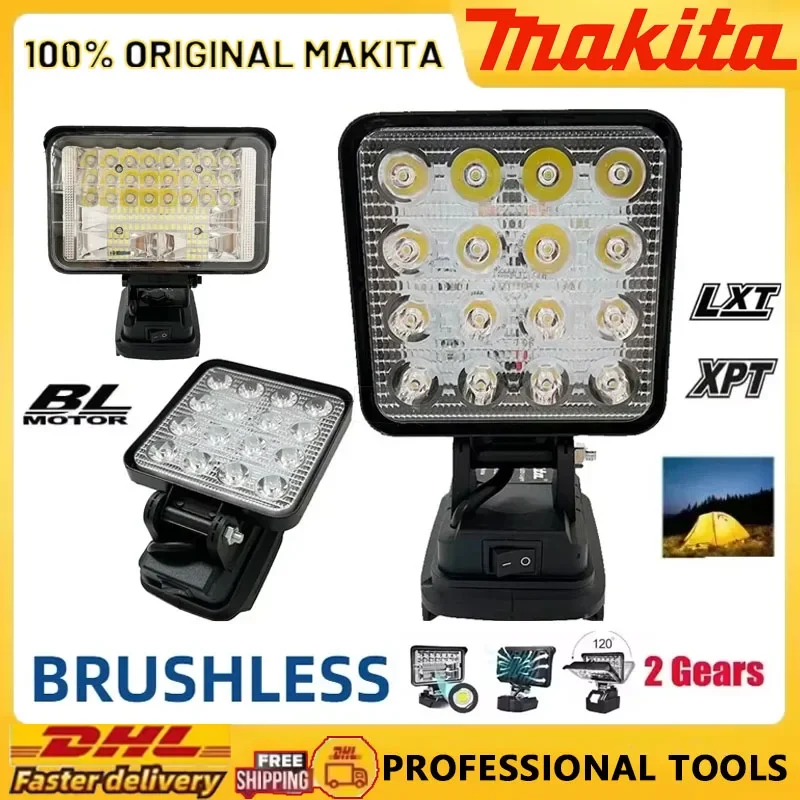 

Светодиодный светильник Makita для работы на открытом воздухе, 4/5/7 дюймов, портативные прожекторы, беспроводной ручной аварийный инструмент для рыбалки, подходит для батареи 18 В