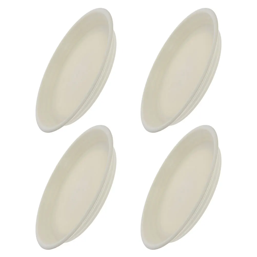 

4 Pcs Flower Pot Base Bottom Tray Flowerpot Watering Planting Planter Drip Saucers Beige Indoor Catcher