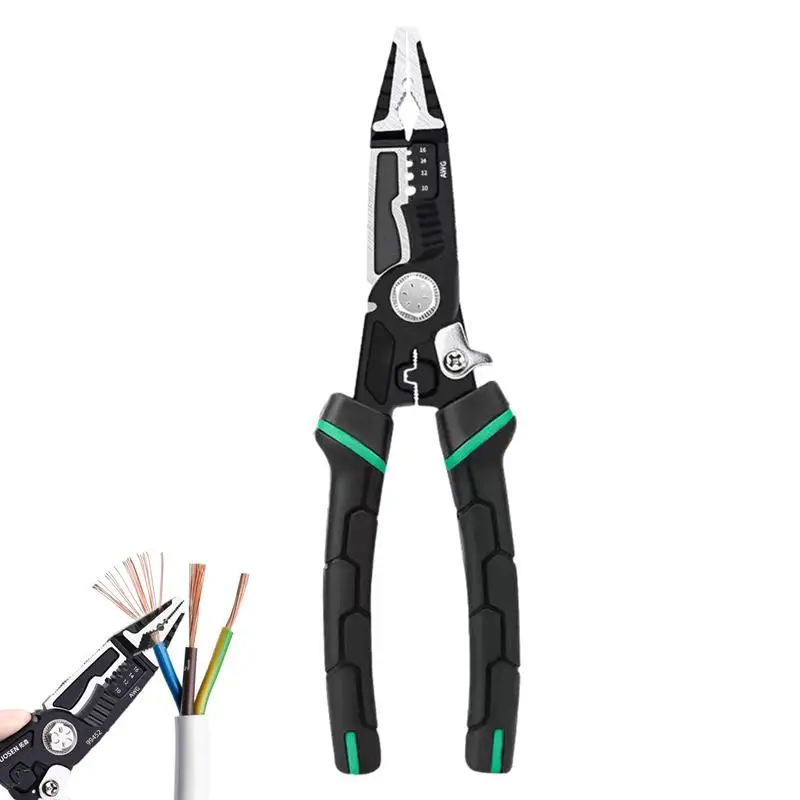 Wire Stripper Tool 9 In 1 Electrical Connector Pliers Electrical Connector Pliers Wire Cutters Electrical Scale Marks