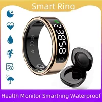 Anillo inteligente R11C 2026 para hombres y mujeres, pantalla LED, anillo de salud, Monitor de ritmo cardíaco y sueño, cadena inteligente resistente al agua para Android IOS