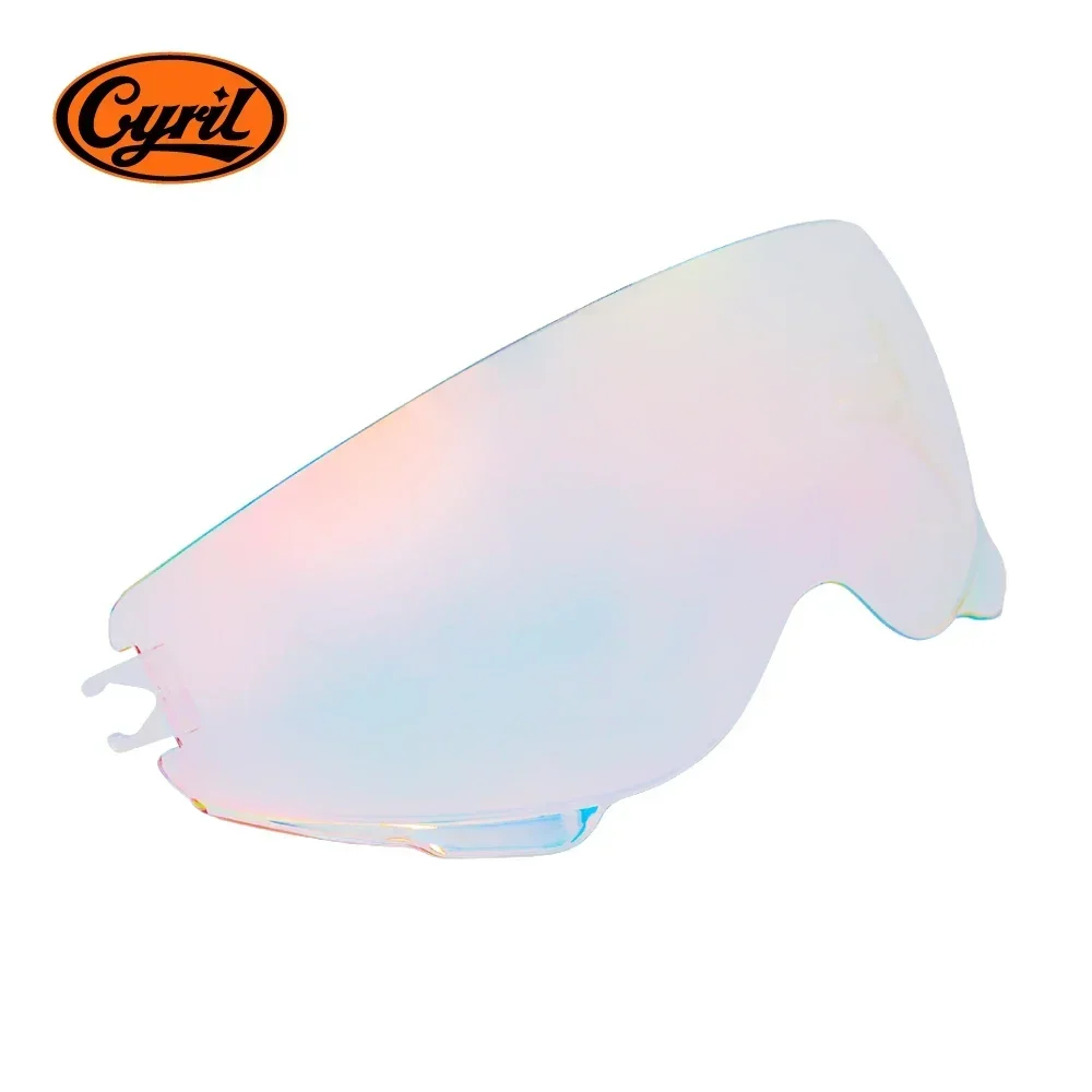 Lente colorida para casco CYRIL TRIANGLE OP12A, gafas para casco de carreras de motocicleta, visera para casco