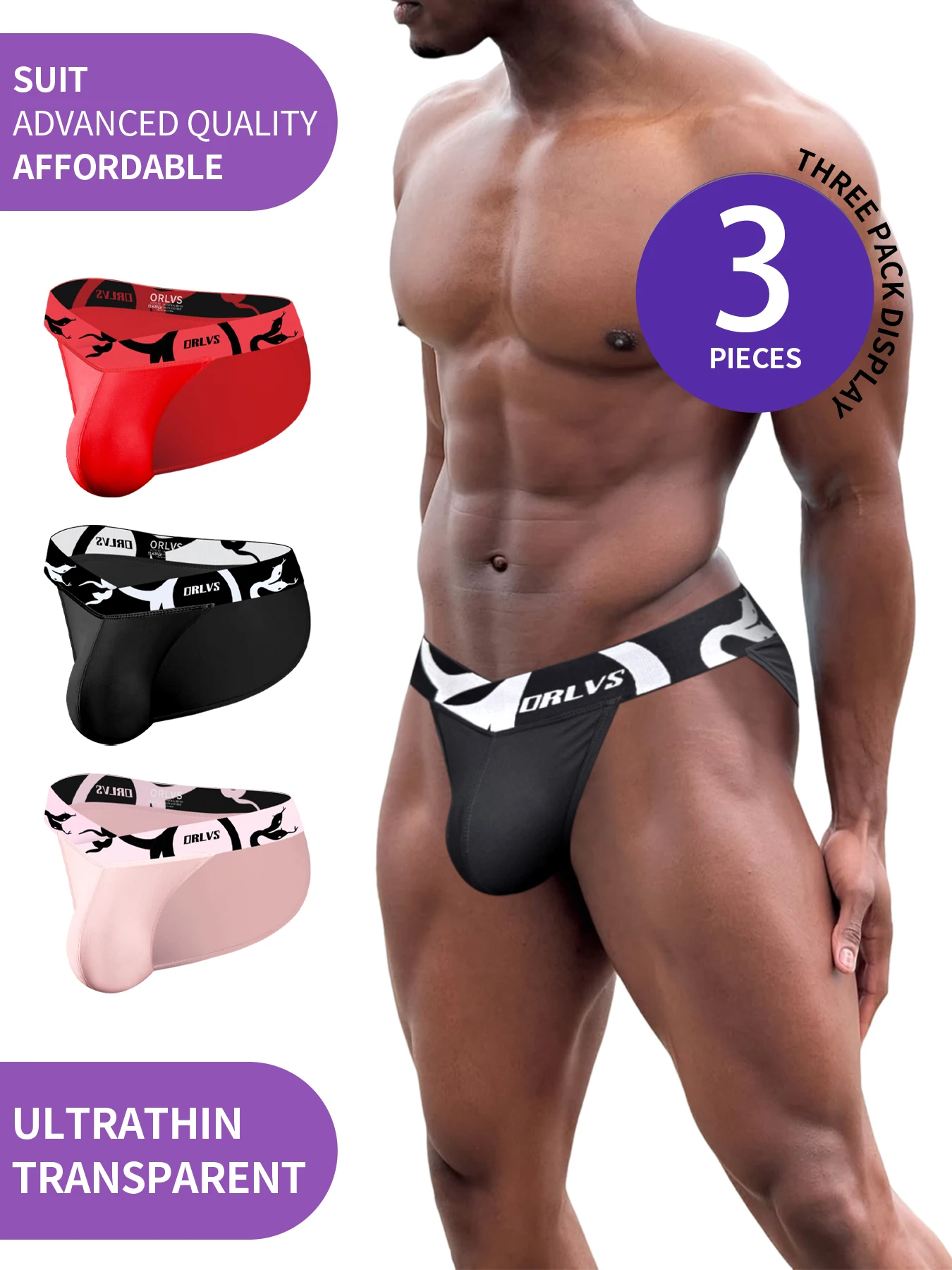 

1 шт., сексуальное мужское нижнее белье с треугольными чашками, дышащее модальное нижнее белье для фитнеса с низкой талией, спортивное дышащее мужское нижнее белье с высоким разрезом