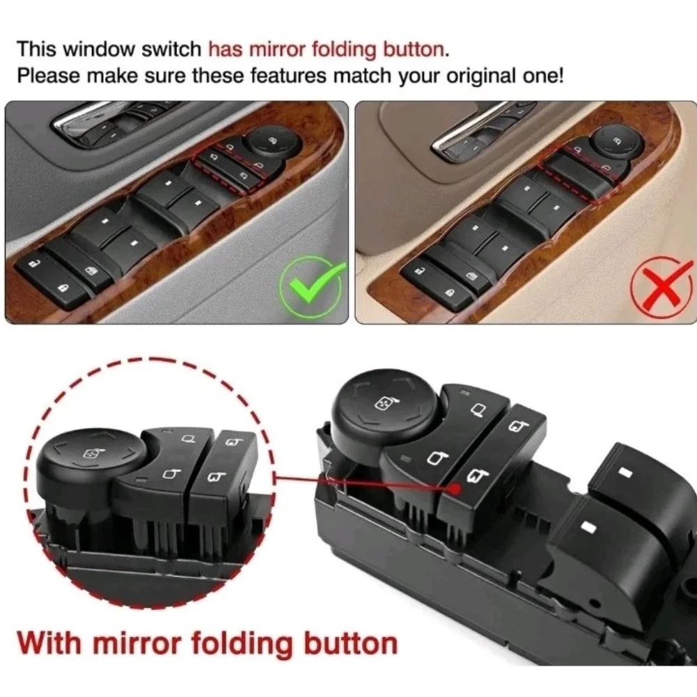 

Driver Side Switch Control Panel ABS Material Aftermarket Replacement Brand New Condition For GMC For Silverado