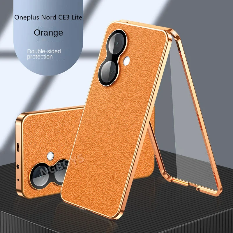 OnePlus Nord CE3 Lite CPH2465 Case 360 Full Body Front Glass Hard Cover Back PU Leather Case for Oneplus Nord CE3 Lite CPH2467