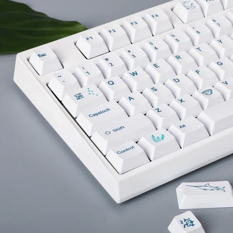 

Minimal Ocean Xiaohe Shuangpin PBT Sublimation Keycap Original Height Opacity Adaptation 61/64/68/84