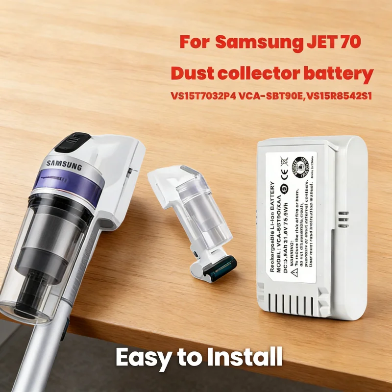 

Аккумулятор для Samsung Jet 70, 21.6В 5000мАч Li-ion, для VCA-SBT90E VS15T7032P4 VS15R8542S1 Jet70 Turbo Jet90E Pet Vacuum