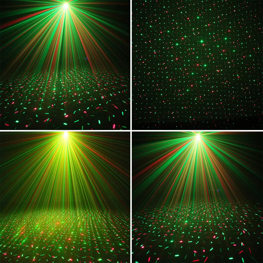 ESHINY Mini 2in1 R&G Laser Full Star Patterns Projector DJ Dance Disco Bar Magic Ball LED Party Xmas Stage Effect Light Show Y10