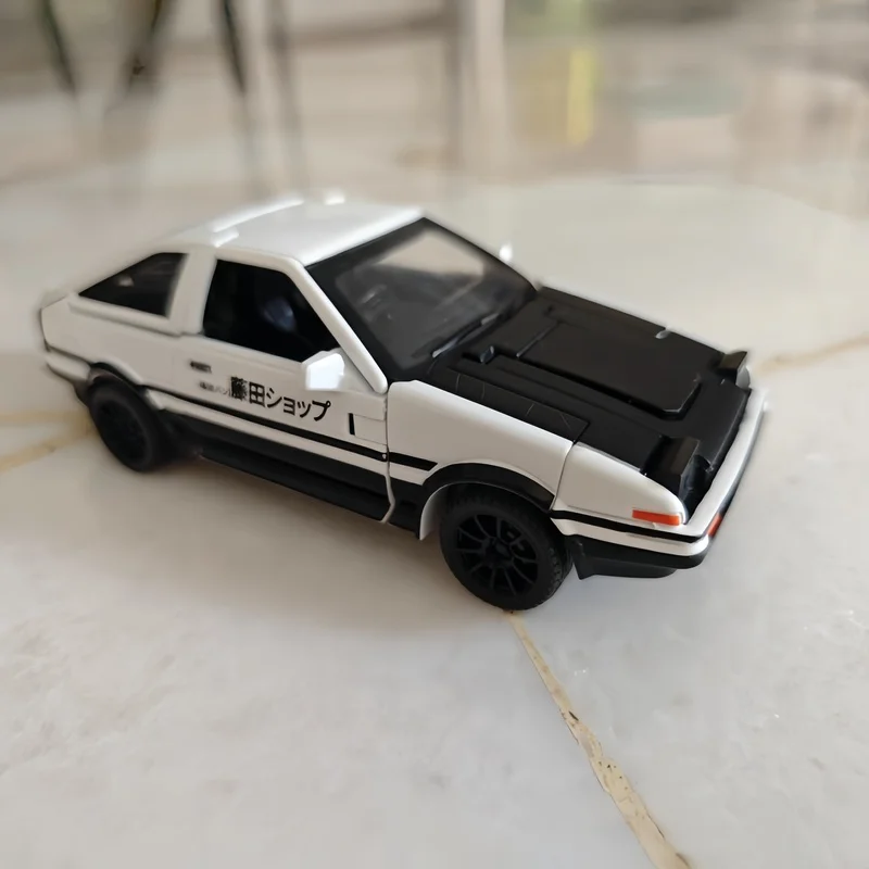 In-stock Initial D AE86 1:32 Alloy Transforming Robot Car Model Simulation King Kong Figurine Children's Toy Collectible Gift