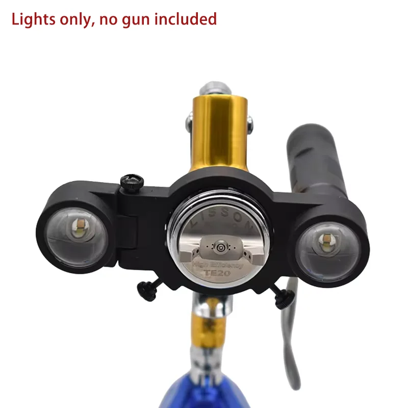 Spray gun lighting airbrush light universal spray gun light adjustable size lighting searchlight spray gun fill light spray gun