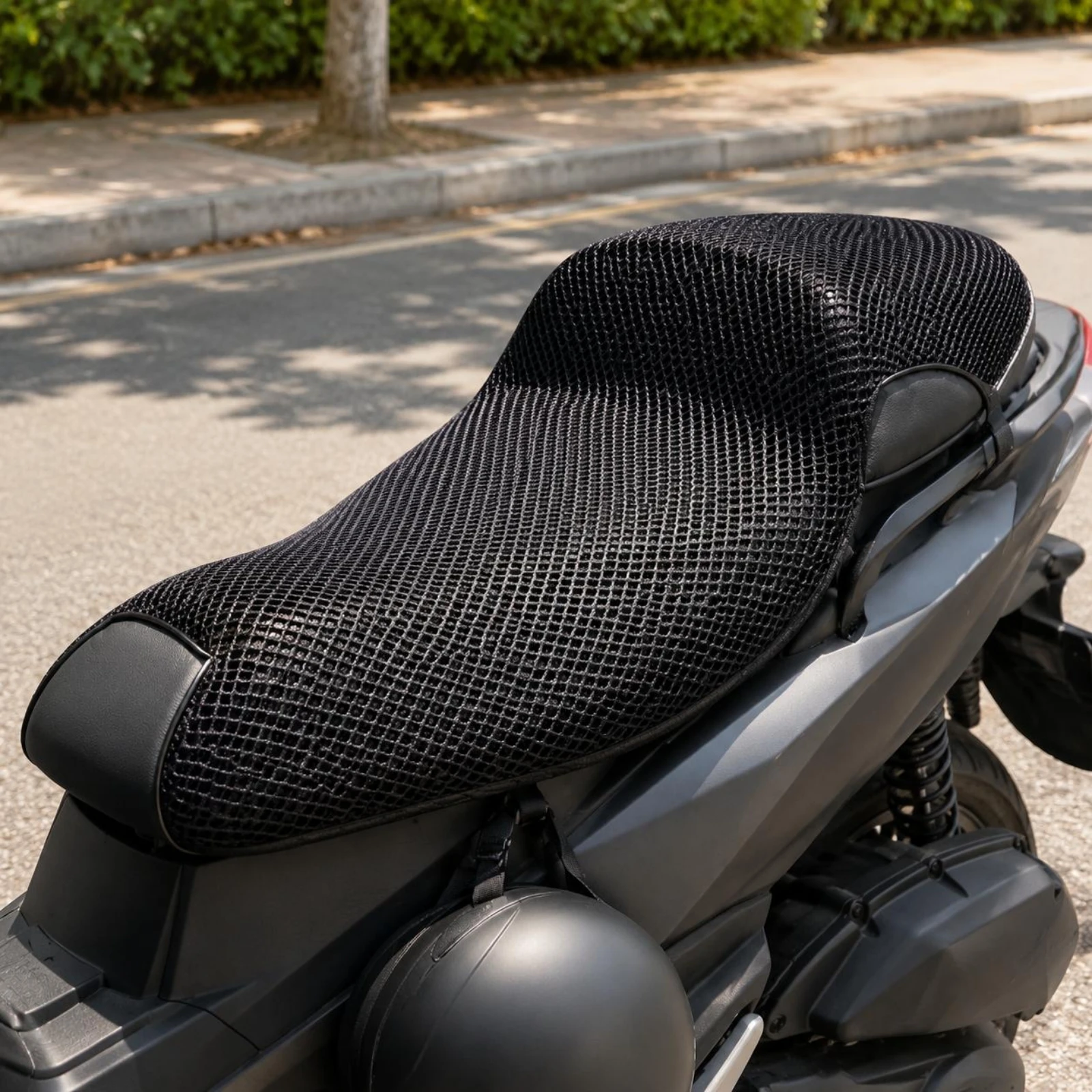 

Breathable Scooter Seat Cover Heat Insulation Motorbike Seat Mesh Cover Vehicle Accessory Cooling Elastic for Outdoor