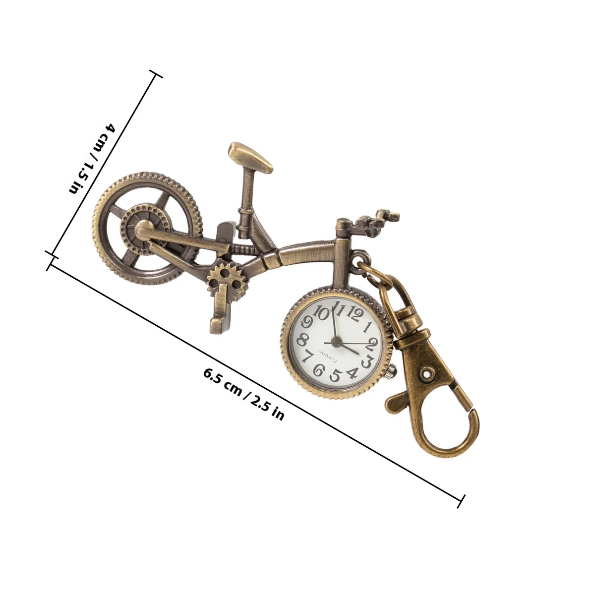الرجعية دراجة المفاتيح ساعة الجيب سبيكة الحرفية معلقة قلادة خمر نمط ساعة صغيرة ديكور هدية التبعي #5