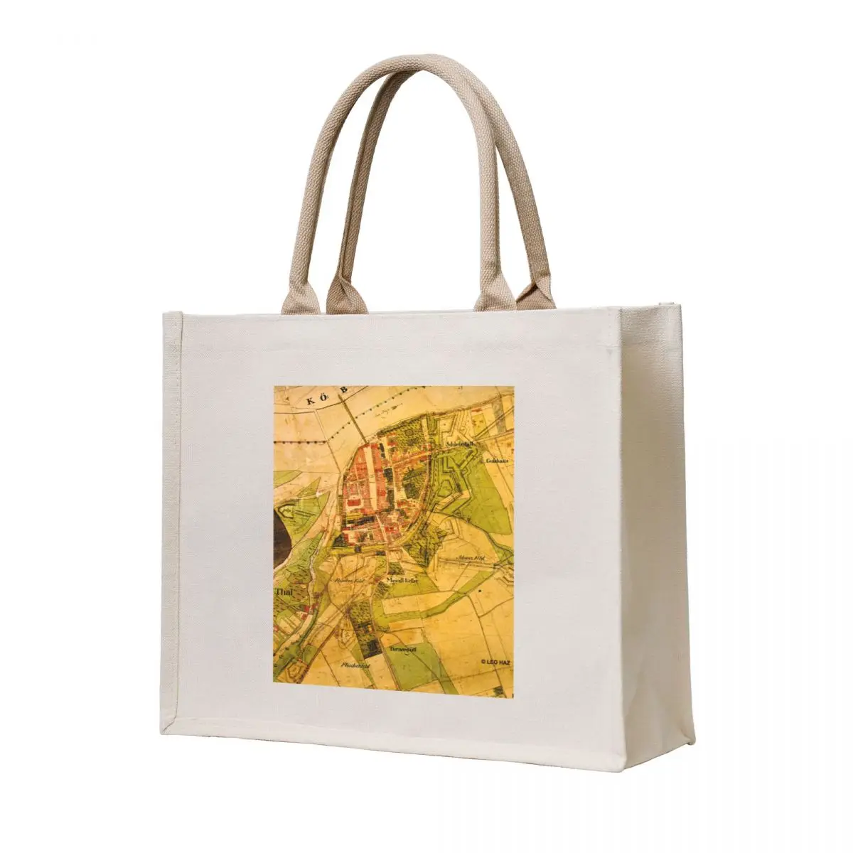 

Historical cadastre, original folder 1829 Plan with the bastionary fortress of Braunau c. Tote Bag large tote bag