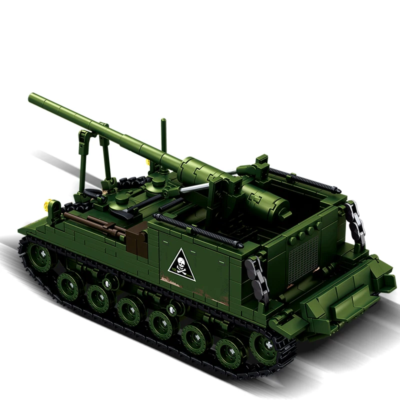 Segunda guerra mundial exército dos eua m40 155mm autopropelido 'long tom blocos de construção brinquedos tijolos modelo militar kits adultos crianças presentes de aniversário