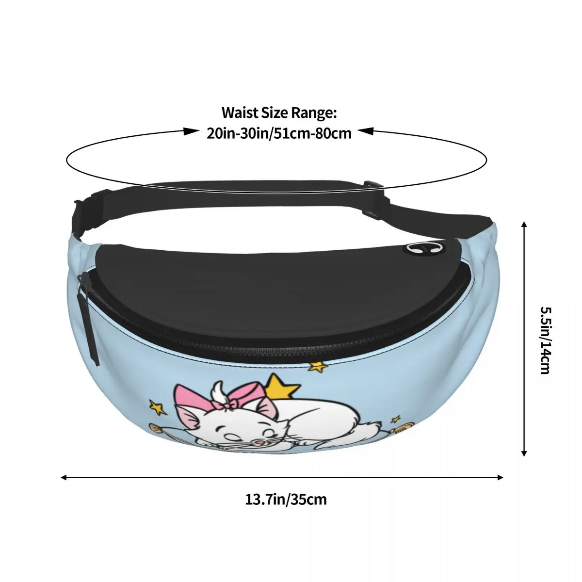 Custom Fashion Marie Sleep Fanny Pack for Running Men Women Crossbody Waist Bag Phone Money Pouch