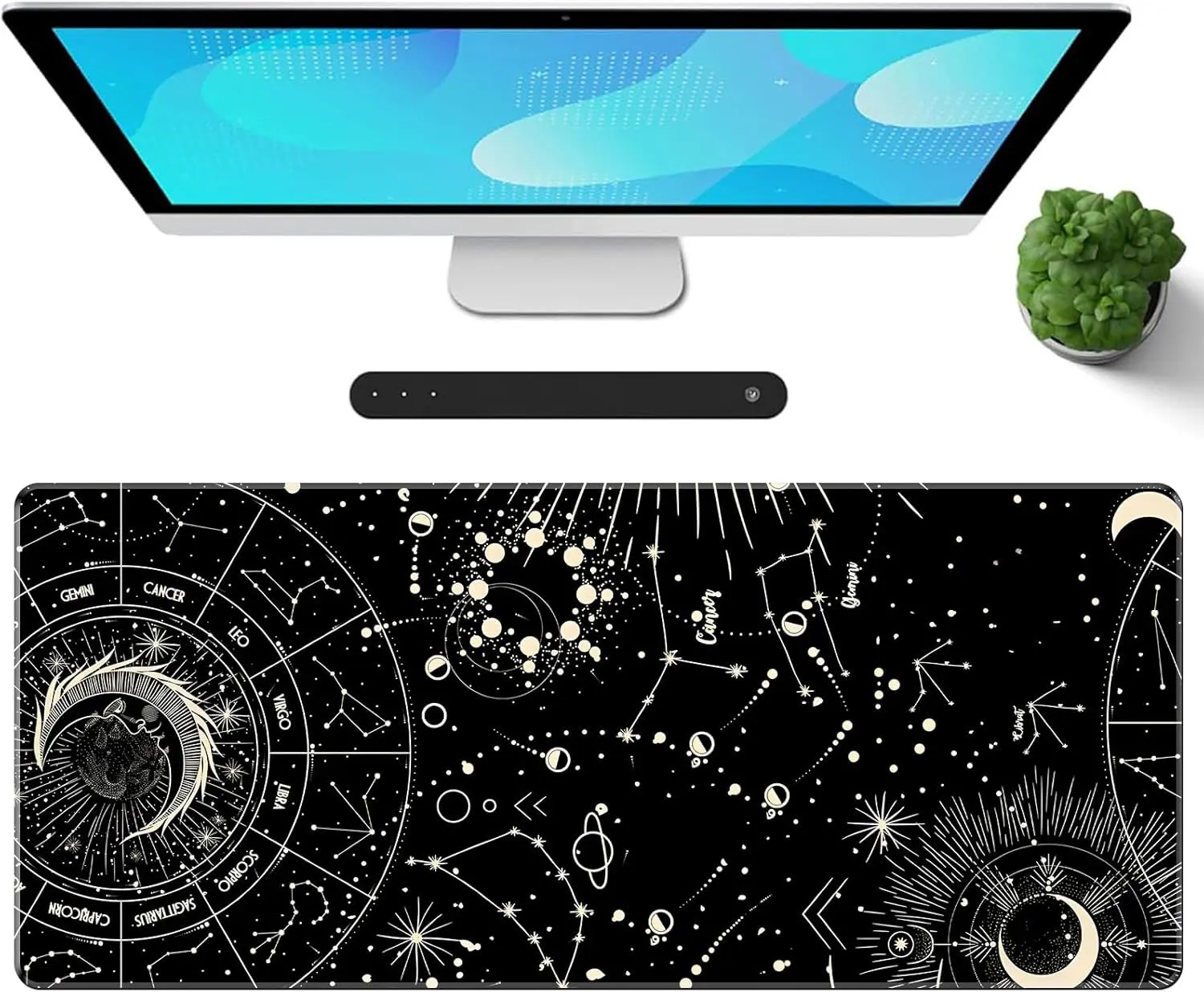 

Gaming Mouse Pad Large Long Extended Big Mousepad Non-Slip Rubber Keyboard Desk Pad with Stitched Edges for Laptop Home Office